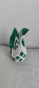 Lebada origami 3D lucrată manual cod k375 - Img 4