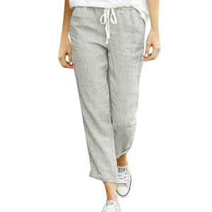 Pantaloni lungi eleganti din in pentru dama model nou cod x5525