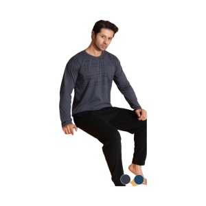 Pijama vatuita de barbati din bumbac calitativ cod x4414
