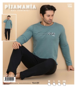 Pijama vatuita din bumbac pentru barbati cod x20372