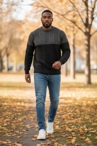 Pulover gros din tricot pentru barbati COD PULOVER-302