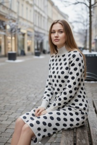 Rochie groasa tricot de dama COD ROCHIE-206