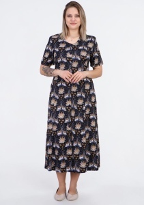 Rochie larga de dama pentru dame cu forme