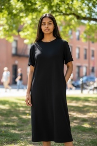 Rochie larga de dama pentru dame cu forme