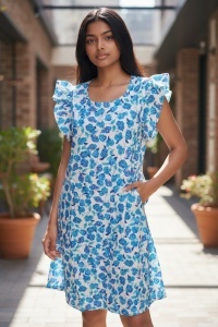 Rochie vaporoasa de vara cu imprimeu floral