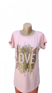 Tricou dama cu maneca scurta cod a4067 - Img 1
