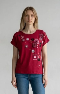 Tricou dama cu maneca scurta, marimi pana la 2xl