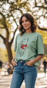 Tricou dama cu maneca scurta si imprimeu modern
