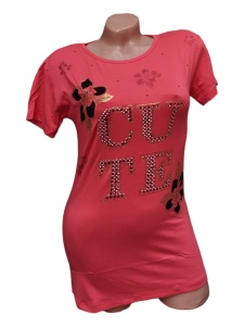 Tricou dama din bumbac calitativ model nou cod x1249