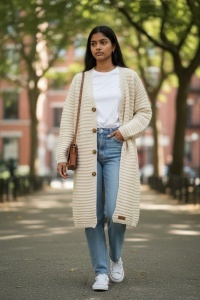 Cardigan tricotat, gros cu maneca lunga COD CARDIGAN-030