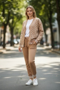 Compleu gros din tricot fin pentru dama COD COMPLEU-038