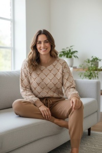 Compleu gros din tricot fin pentru dama COD COMPLEU-068