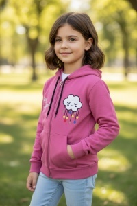 Hanorac din bumbac cu maneca lunga pentru copii COD HANORAC-076