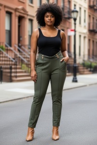 Pantaloni lungi cu nasturi de dama COD PANTALON-177