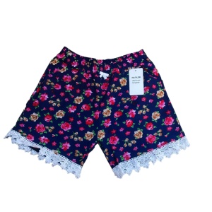 Pantaloni scurti inflorati din panza model nou cod x5317