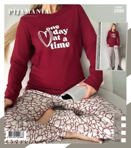 Pijama vatuita din bumbac de dama cod x20245