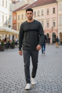 Pulover gros de barbati cu maneca lunga COD PULOVER-104