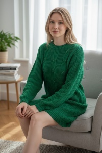 Rochie groasa tricot de dama COD ROCHIE-093