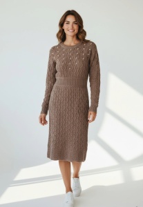 Rochie groasa tricot de dama COD ROCHIE-233