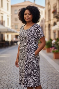 Rochie larga de dama pentru dame cu forme