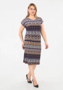 Rochie larga de dama pentru dame cu forme