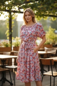Rochie vaporoasa de vara cu imprimeu floral