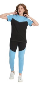 Trening dama cu maneca scurta si pantaloni lungi COD TRENING-564