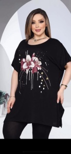 Tricou dama din bumbac marimi mari cod x5963
