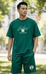 Compleu barbati de vara, tricou cu maneca scurta si pantaloni scurti