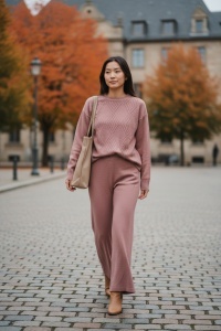 Compleu gros de dama din tricot fin COD COMPLEU-099