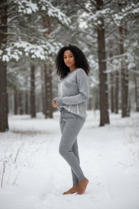 Compleu gros din tricot fin pentru dama COD COMPLEU-045
