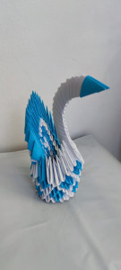 Lebada origami 3D lucrată manual cod k359