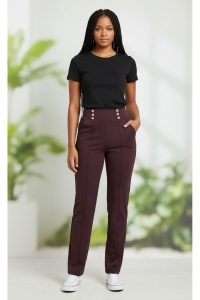 Pantaloni lungi cu nasturi de dama COD PANTALON-194