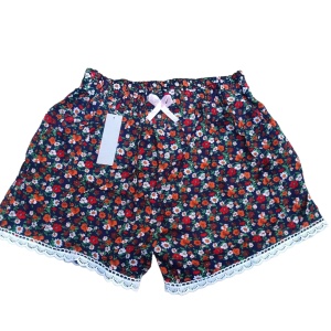 Pantaloni scurti inflorati din panza model nou cod x5338
