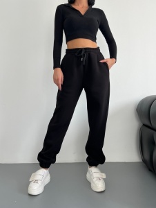 Pantaloni trening, grosi, vatuiti pe interior cod x3802