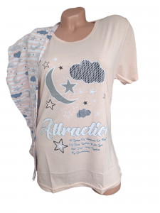 Pijama dama cu maneca scurta cod T1234