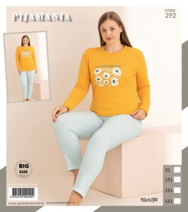 Pijama vatuita din bumbac pentru dama cod x20386