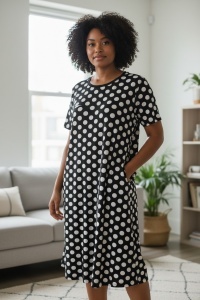 Rochie larga de dama pentru dame cu forme