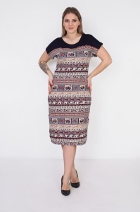 Rochie larga de dama pentru dame cu forme