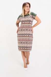 Rochie larga de dama pentru dame cu forme