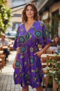Rochie vaporoasa de vara cu imprimeu floral