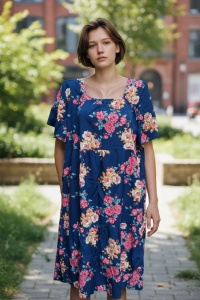 Rochie vaporoasa de vara cu imprimeu floral