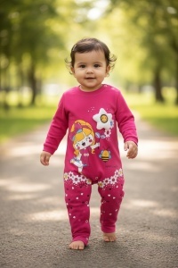 Salopeta din bumac cu maneca lunga pentru bebe COD SALOPETA-007