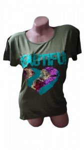 Tricou dama cu maneca scurta cod a1190 - Img 2
