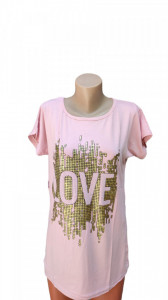 Tricou dama cu maneca scurta cod a4067 - Img 2