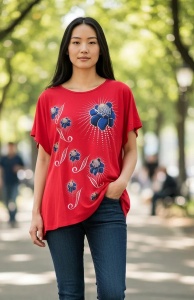 Tricou dama cu maneca scurta, marimi pana la 10xl