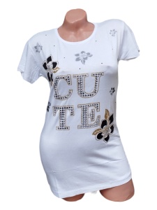 Tricou dama din bumbac calitativ model nou cod x1254