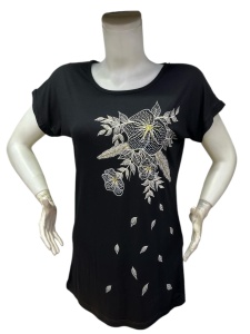 Tricou dama din bumbac marimi mari cod x5984