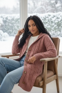 Cardigan tricotat, gros cu maneca lunga COD CARDIGAN-024