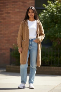 Cardigan tricotat, gros cu maneca lunga COD CARDIGAN-034